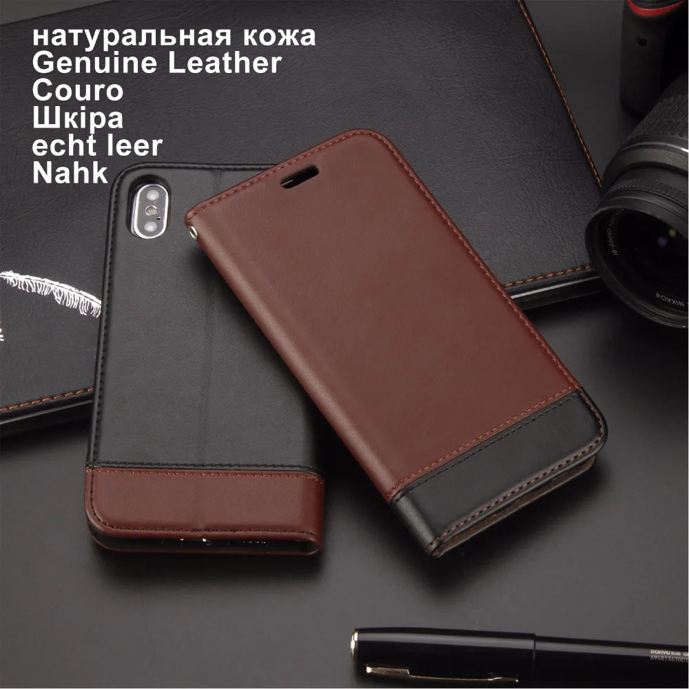 Чехол для IPhone 7/6/8 Plus X/XS/MAX роскошный модный флип-чехол из натуральной кожи