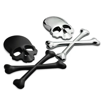 

3M Chrome Front Hood Rear Trunk Skull Metal Logo Badge Emblem Decal Sticker for BMW M1 M3 F10 F20 X1 X3 X6 E46 E39 E38 E90 E60