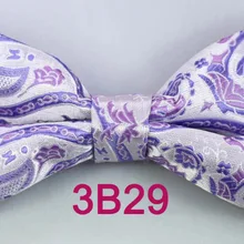 YIBEI coahella Галстуки Серебряная сиреневая бабочка двухслойный Пейсли регулируемый галстук-бабочка смокинг бабочки микрофибра Gravata Borboleta