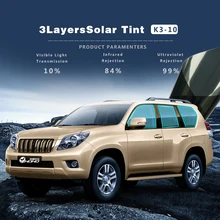 Оконная тонировка Тонирующая пленка рулон 10% VLT устойчивая к ультрафиолетовому излучению стойкая к механическим повреждениям для Домик на колесах коммерческий 3 слоя клея тонированные Солнечный тонированное зеркало