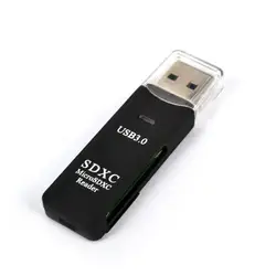 Micro USB 3,0 SD SDXC TF T-Flash чтения карт памяти адаптера до 5 Гбит/Новые черные Перевозка груза падения- PC друг