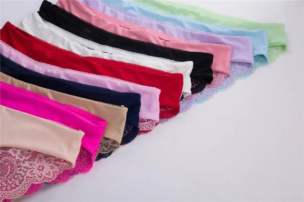 plus size panties New Arrival Women Sexy Lace Panty Women Low Waist Cotton Underwear Sexy Transparent Under wear Ladies high waisted underwear tummy control