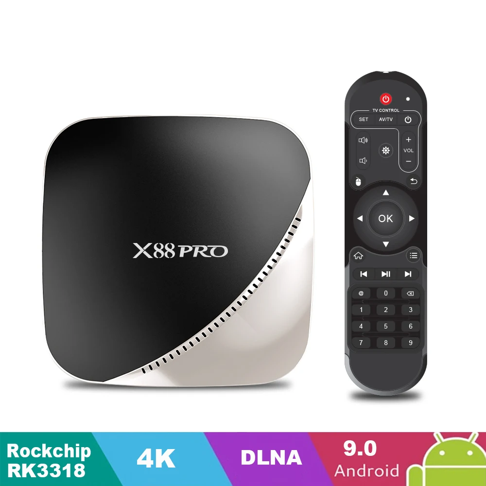 X88 PRO Smart TV Box Android 9 0 4K Rockchip RK3318 Четырехъядерный 4 Гб 64 2 4G/5G WiFi BOX 16 медиаплеер PK
