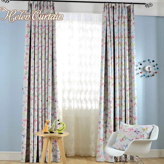 Helen Curtain Erfly Printed For Living Room 98 Blackout Helen Curtain Erfly Printed For Living Room 98 Blackout Baby Kids Bedroom Pink Window Treatment Blinds