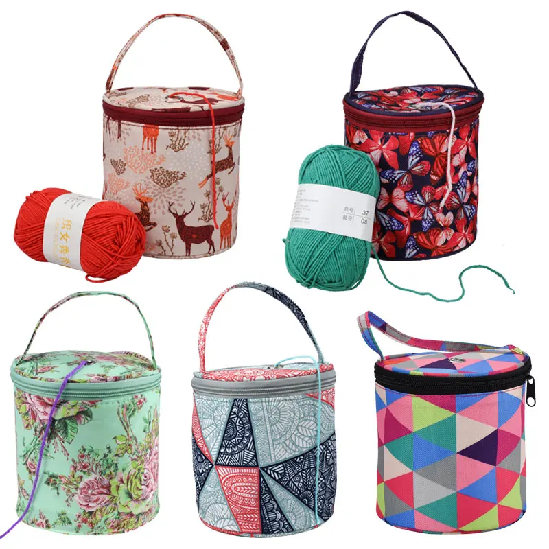 Empty Yarn Bag Small Knitting Storage Bag Knitting Yarn DIY Househand Needle Weave Craft Knitting Bag Sewing Tools Crochet Bag