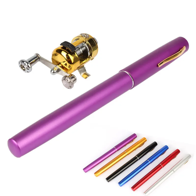

2019 Hot Sale 38inch Mini Portable Pocket Aluminum Alloy Fishing Rod Pen Bass Fresh sea water