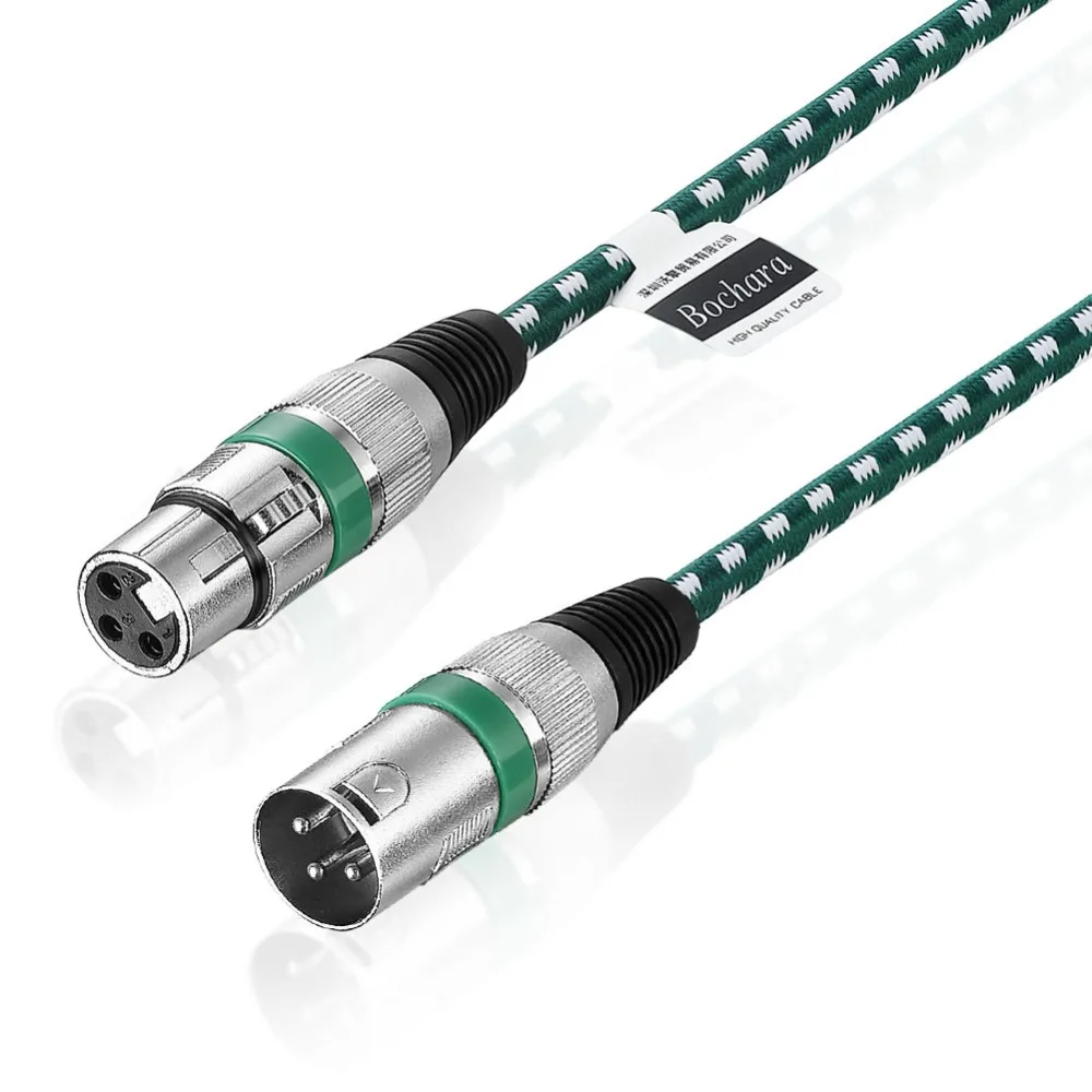 Кабель Bochara XLR с разъемом типа Папа мама 3 контактный разъем из медной фольги OFC +