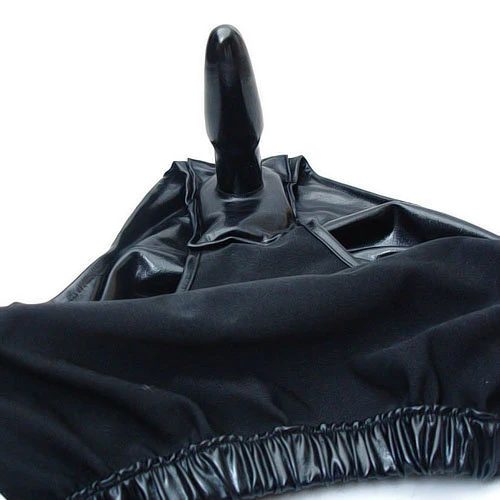 Butt Plug Underwear Panties Concealed Dildo Black Pants -5126