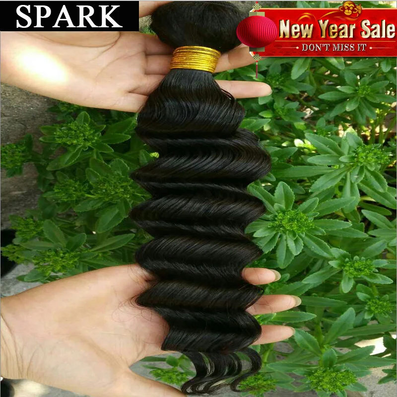 

Cheap Mother's Day Gifts 7A Human Hair Weaving Peruvian Deep Wave  Unprocessed Human Hair Extension Spark Hair Products 1pc/Lot
