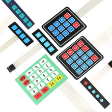 1x4 3x4 4x4 4x5 кнопочный мембранный переключатель 4 12 16 20 клавиш матричный массив клавиатура Панель управления Pad DIY комплект для Arduino