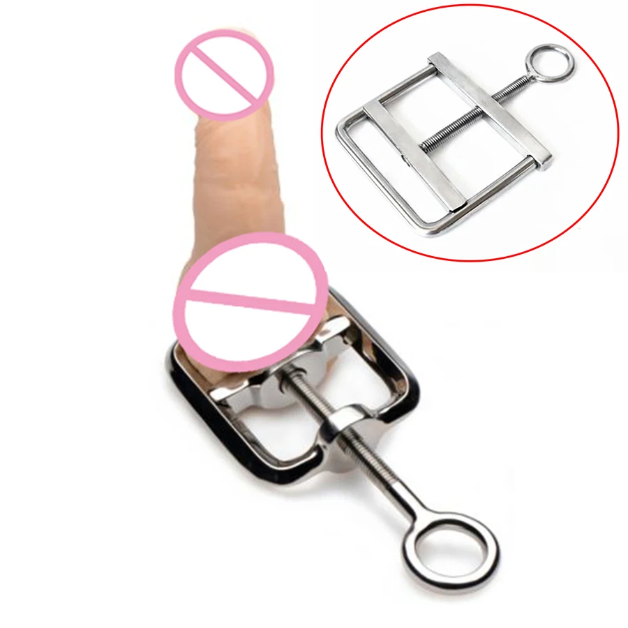 

Screw Ball Crusher Cock & Testicle Crushing CBT Device,Stainless Steel Scrotum Vice Bondage,Adult Toys