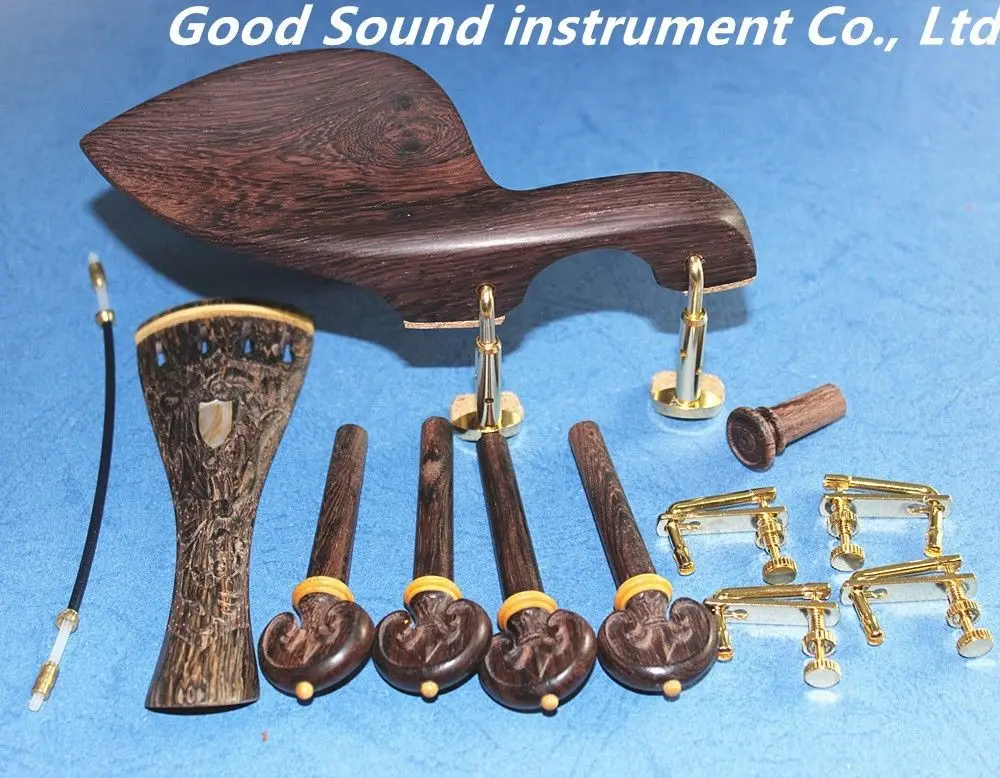 1set Carving fine high quality rose wood violin fittings 4/4, violin