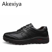 Akexiya Männer Schuhe 2017 Neue Echtem Leder Mode Männer freizeitschuhe Männer Plus Größe 45,46, 47,48 Dropshipping