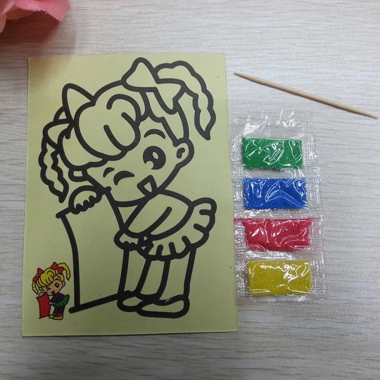 colored sand painting toys