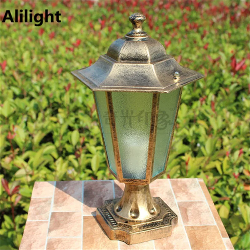Европейский открытый фонари Колонка светодиодные Iluminacion наружный столб лампы водонепроницаемый внешний светильник алюминий черный/бронзовый