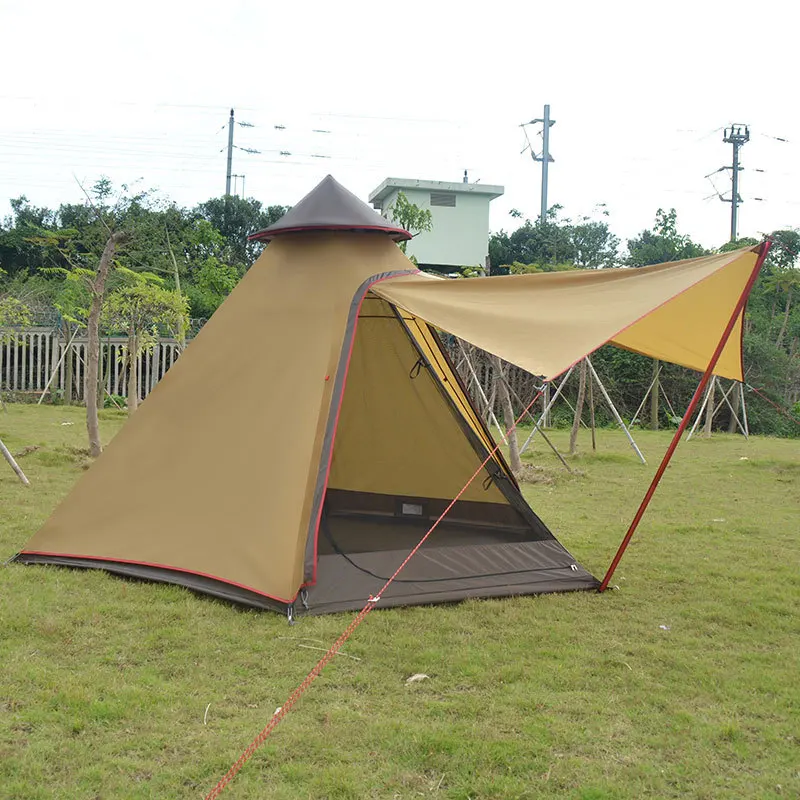GRNTAMN Открытый Палатка в форме монгольской юрты водостойкий двухслойный 6 угловая индийская вигвама палатки-Типи для семьи кемпинговая палатка для вечеринок