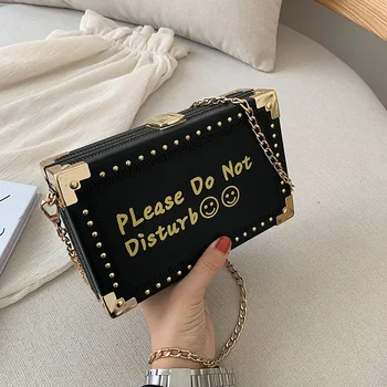 

Female Box Crossbody Bags For Women 2019 High Quality Leather Luxury Handbags Designer Sac Ladies Rivet Shoulder Messenger Bag