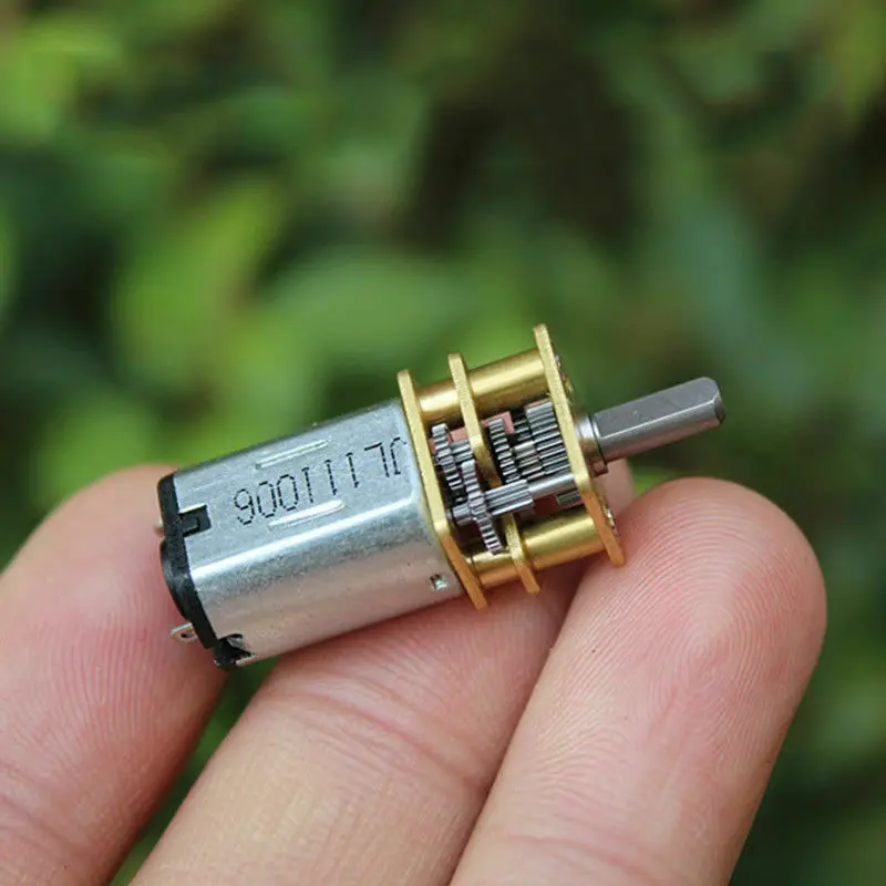

DC3V~6V 5V 24RPM Slow Speed Mini N20 Reducer Gear Motor Micro Full Metal Gearbox Reduction Gearmotor D Shaft DIY Robot Smart Car
