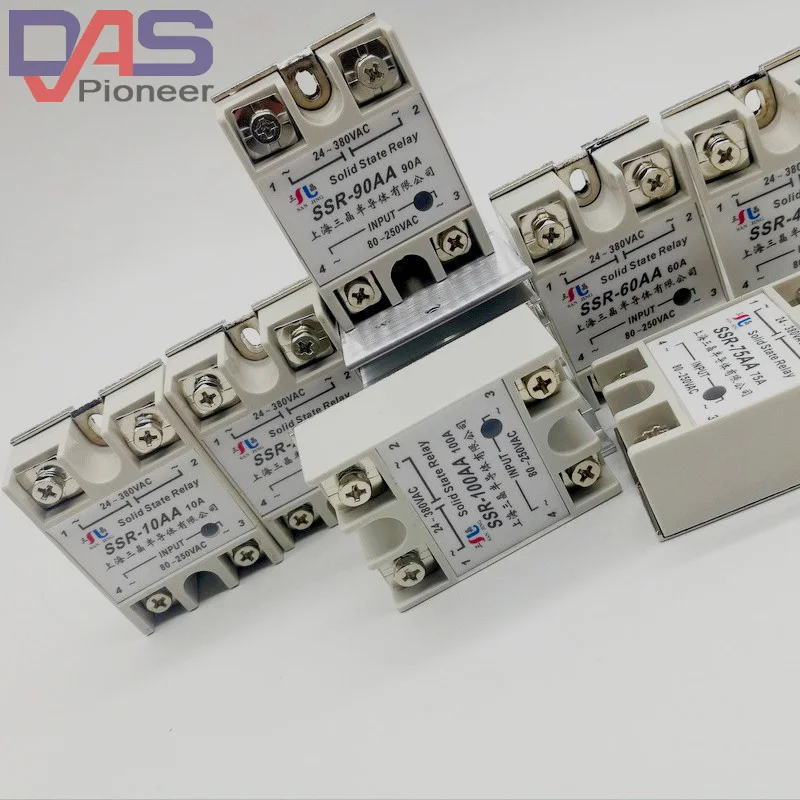 

Solid State Relay SSR-10AA SSR-25AA SSR-40AA 10A 25A 40A AC Control AC Relais 80-250VAC TO 24-380VAC SSR 10AA 25AA 40AA