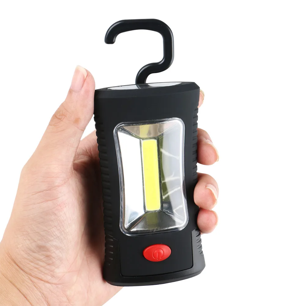 

Hot COB LED Magnetic Working Flashlight Folding Hook Hanging Camping Light Lamp Lantern For 3x AAA Battery