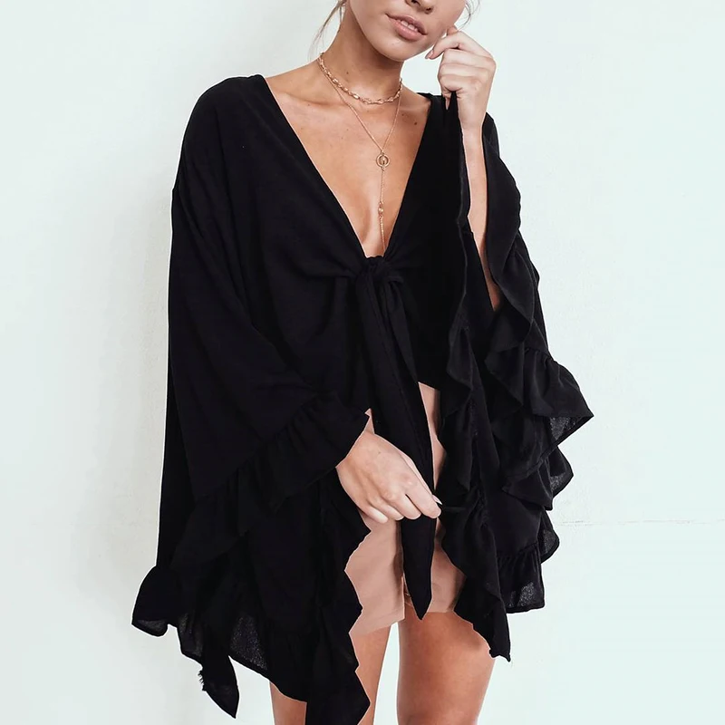 

Sexy Tops Women Summer Flare Long Sleeve T Shirt Crop Top Ladies Slim Cropped Tee Shirt Femme MT2458