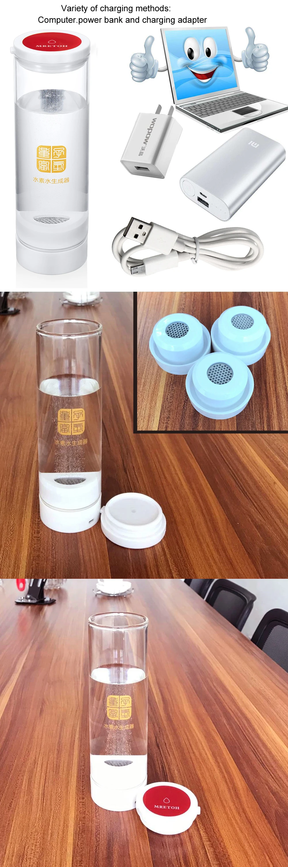 Генератор водородной воды японский SPE 600 мл ионизатор воды Анти USB здоровая умная чашка щелочной воды h2