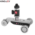 KINGJOY Offizielle PPL 06S Mini Motorisierte Track Slider Dolly Auto Timelapse Panorama Kugelkopf Für Telefon Kamera Zeitraffer Rotator|Schienensysteme| -