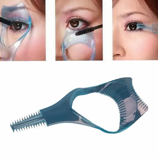3 in 1 Eyelash Stencils Mascara Applicator Guide Tool Eye Lash Comb