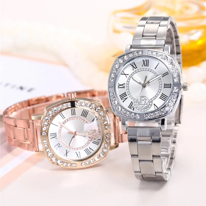

New Brand Womens Watches Top Brand Luxury Stainless Steel Wristwatch Womens Gift Quartz Watch Discount Relogio Masculino #4J13#F