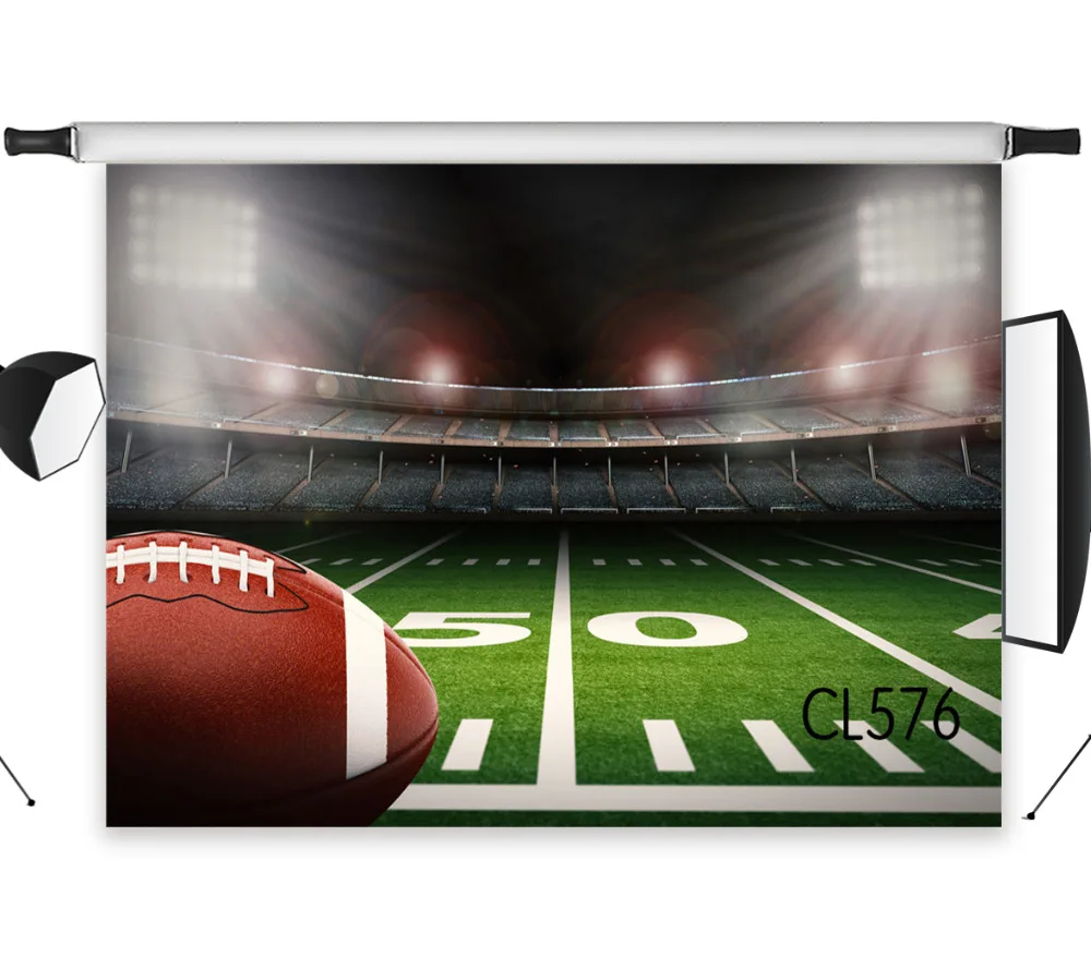 Seamless Washable No Crease Rugby and Sports Fields Polyester Backdrop Background Photography Studio Props Photographic Photo |