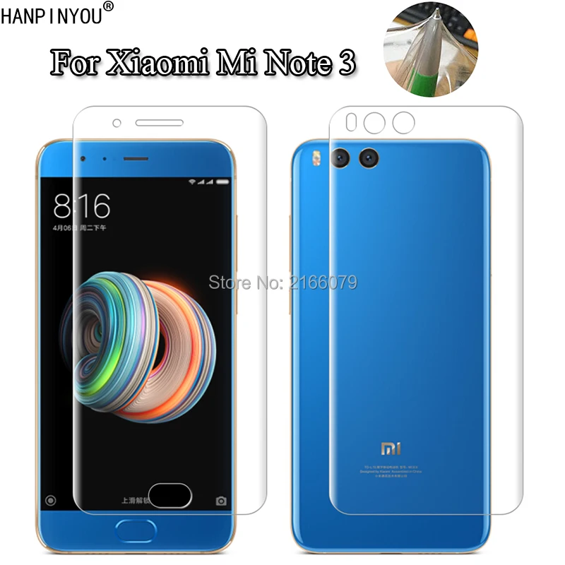 

For Xiaomi Mi Note 3 Note3 5.5" Soft TPU Front Back Full Cover Screen Protector Transparent Protective Film + Clean Tools