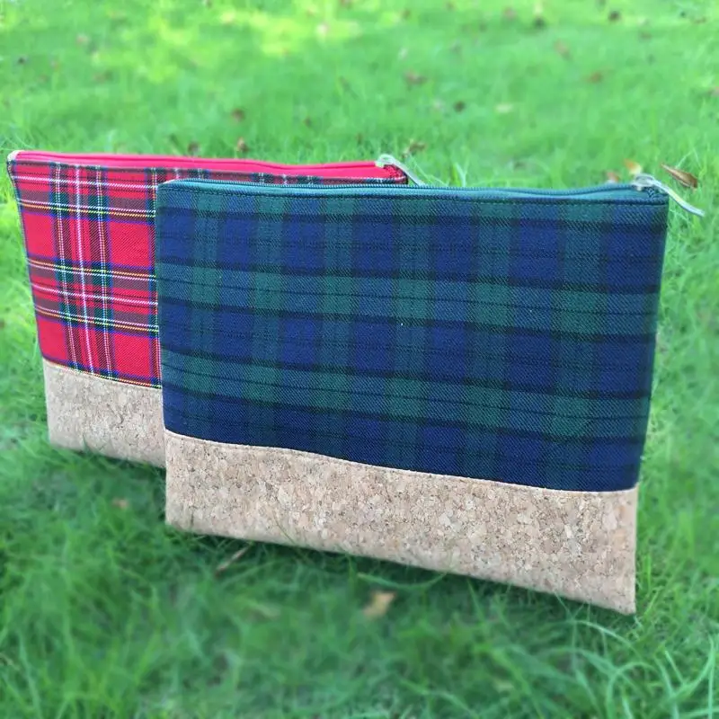Und In Kupplung 6 Neue Ankunft Domil1010392 Joint Reißverschluss Farben Kork Großhandel Plaid Combo Mit Leinwand Tasche axngY7Hq