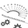 PROSTORMER 14PCS Keys Set Multitool Wrench Ratchet Spanners Set Hand Tool Wrench Set Universal Wrench Tool Car Repair Tools ► Photo 3/6