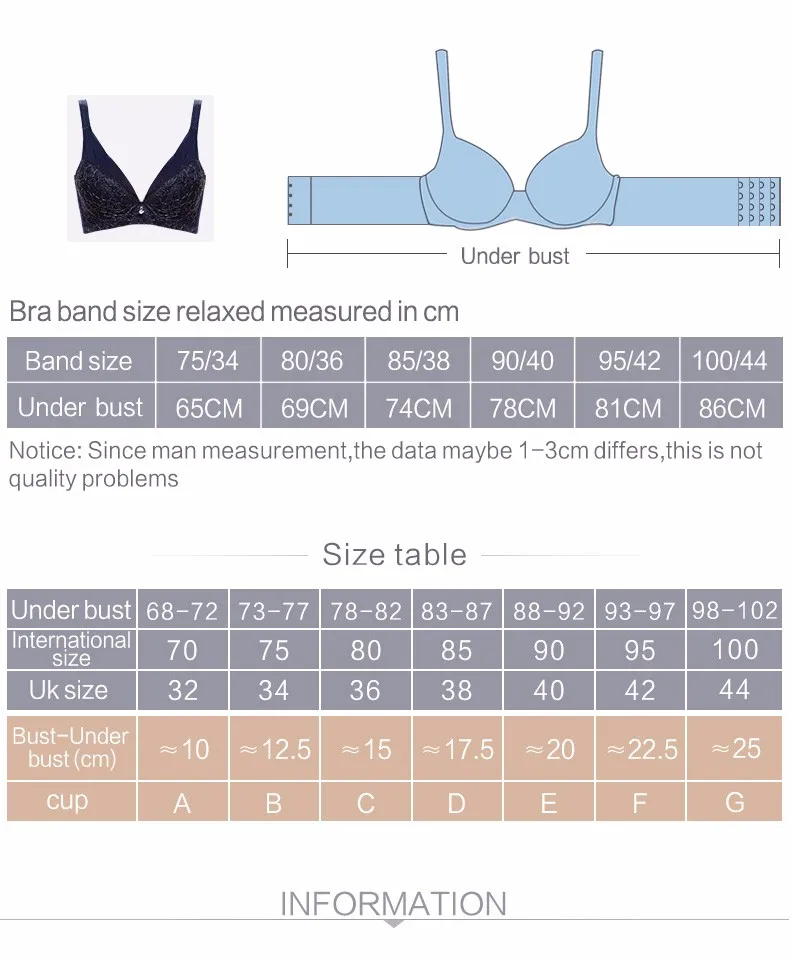Heyimbee Bra Size