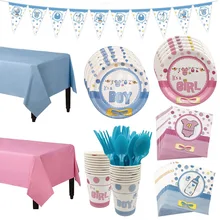 Cheap Pink Blue Theme Party Disposable Tableware Girl Boy Party Paper Cup Plate Birthday Party Decor Kids Baby Shower Supplies Cheap Pink Blue Theme Party Disposable Tableware Girl Boy Party Paper Cup Plate Birthday Party Decor Kids Baby Shower Supplies