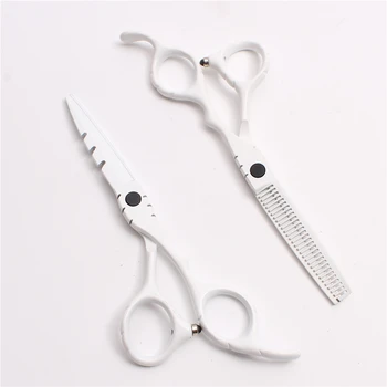 

5.5" 16cm Japan Customize Logo White Thinning Scissors Cutting Shears Haircuts Tool Professional Hairdressing Scissors Kit C1010