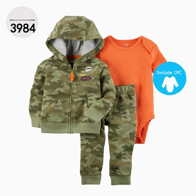 Cotton Baby Set Fashion 6-24M Toddler Boy Girl Spring Autumn Outfit Coat+PP Pants+Bodysuit 3PCs Sets New Baby Cartoon Clothes (6)