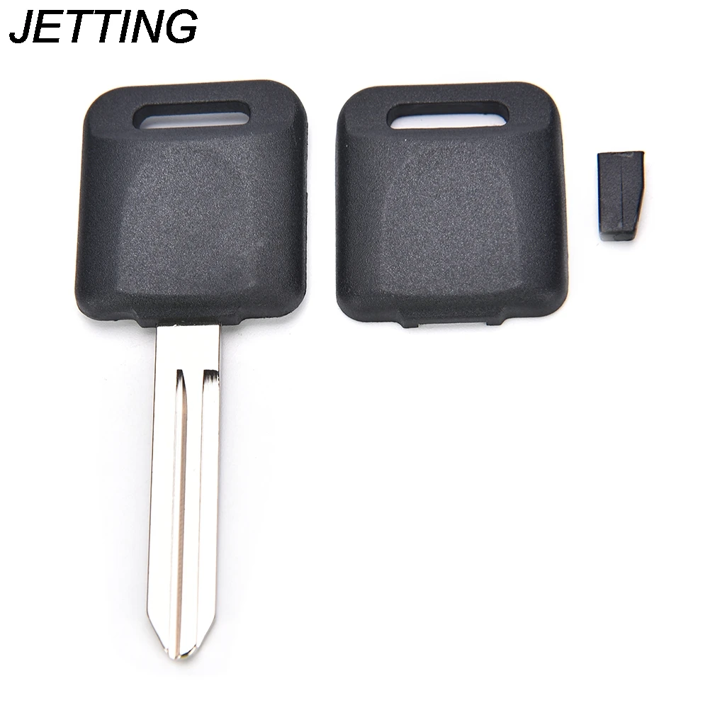 JETTING New Uncut Ignition Blank Chipped Car Key With Transponder Chip For Nissan Remote Head