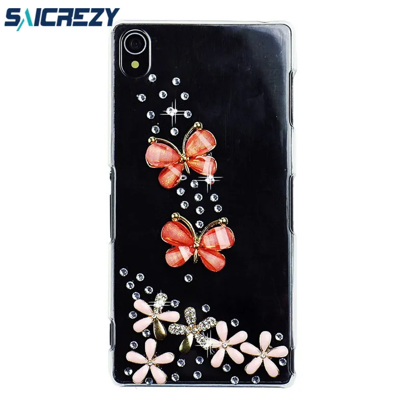 

Bling Rhinestone Case Cover for Sony Xperia M2 M4 M5 Aqua E1 E3 E4 E5 Dual L1 L2 Phone Case