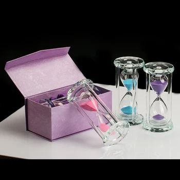 

H&D Crystal Hourglass 30 Minutes Sand Clock Home Decoration Hourglass Timer Christmas Birthday Gift (4 Colors)