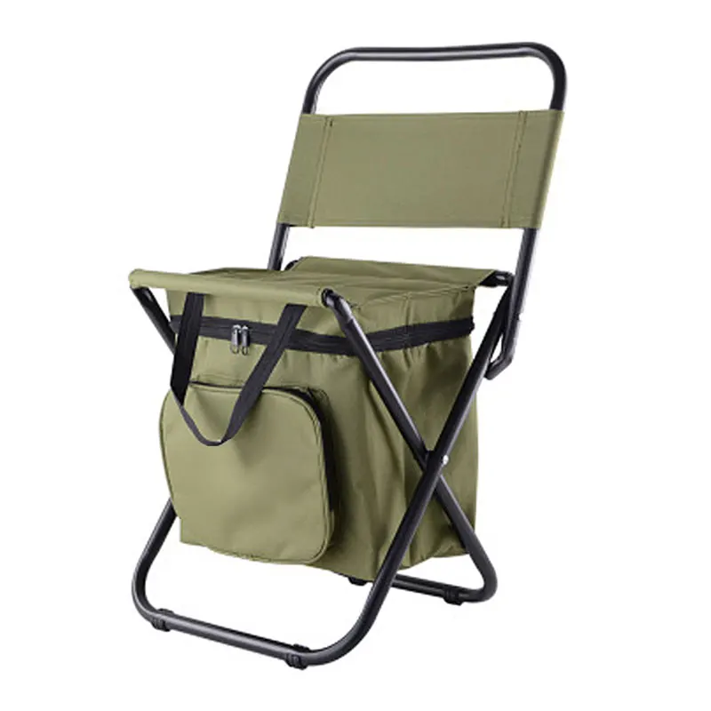 

Fishing Chair Movable Refrigerator Keep Warm Cold Portable Folding Beach Chair about 1350g Seat Camping 100kg Chairs with Pocket