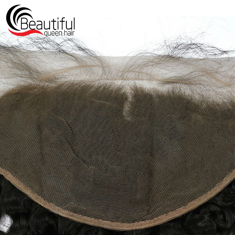 3x6 Lace Frontal Brazilian Deep Wave Virgin Hair Natural hairline Free Part Swiss Lace Natural Color