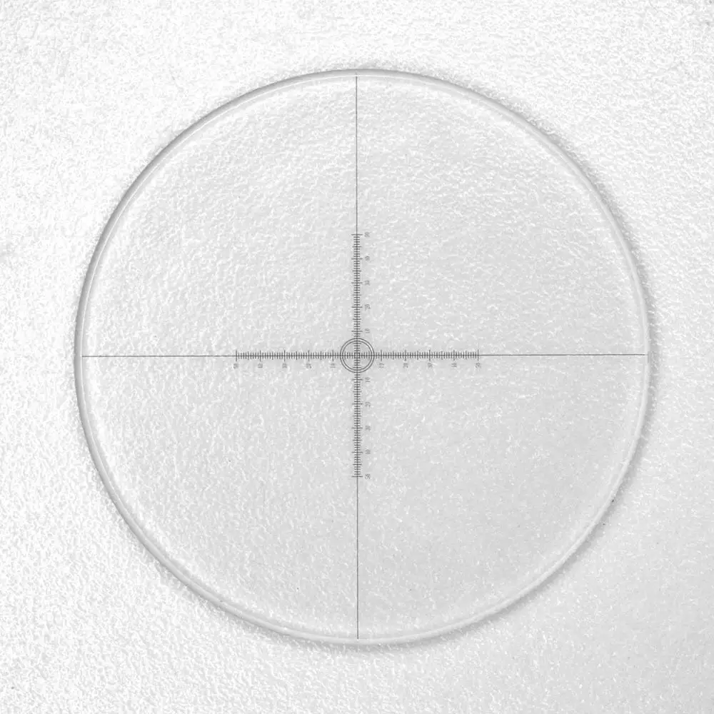 

Diameter 24 mm Microscope Eyepiece Micrometer Cross Reticle DIV 0.1 mm Calibration Slide X=Y=10 mm Scales for Microscope