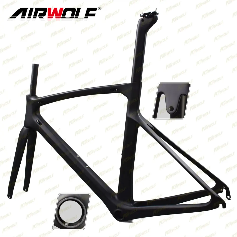 Clearance 2018 carbon bike frame Di2 and Mechanical frame road carbon china internal cable routing carbon road frame V brake carbon frames 2