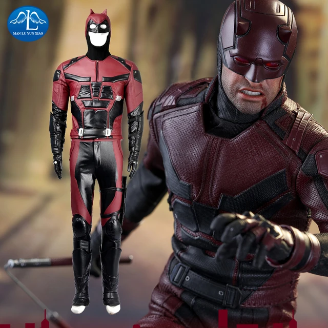 Daredevil Cosplay Costume Outfit Adulto Mens Halloween Costume Custom