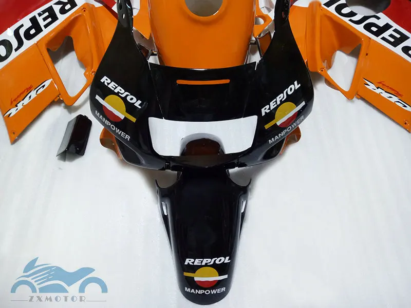 ABS обтекатель комплект для HONDA 91 92 93 94 CBR 600 F2 orange черный REPSOL CBR600F2 1991 1992 1993 1994 CBR 600 Обтекатели на кузов SZ25