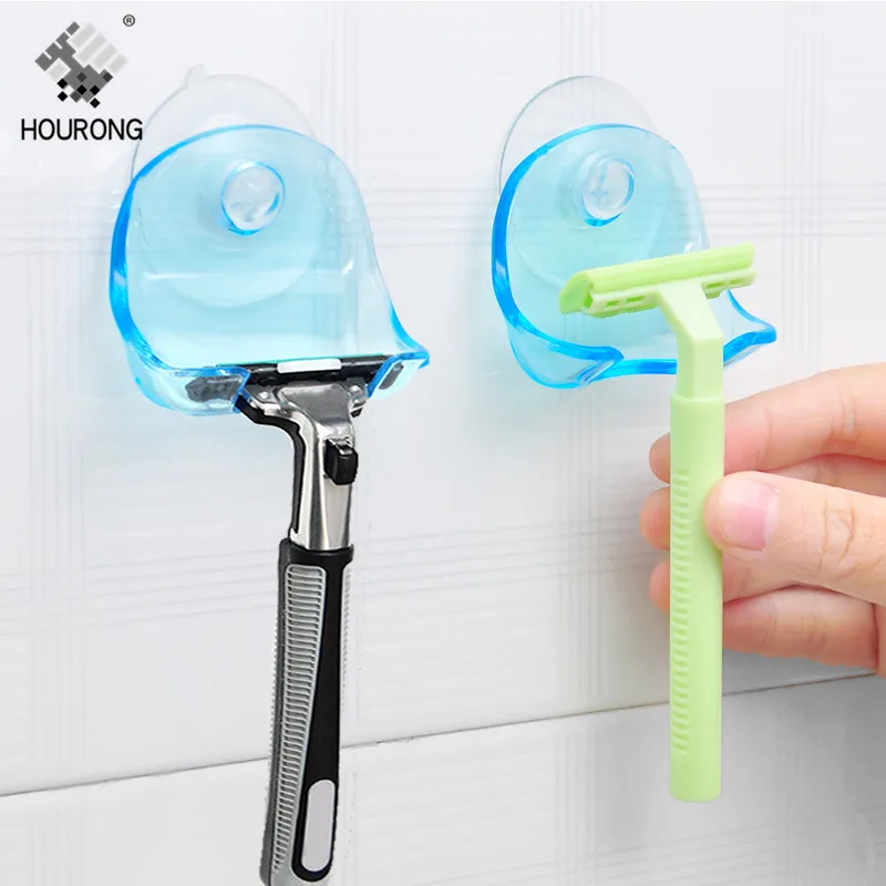 

Suction Cup Razor Rack Shaver Holder Sucker Shaver Storage Rack Wall Mounted Shaving Razor Rack Organizers Bathroom Accessories