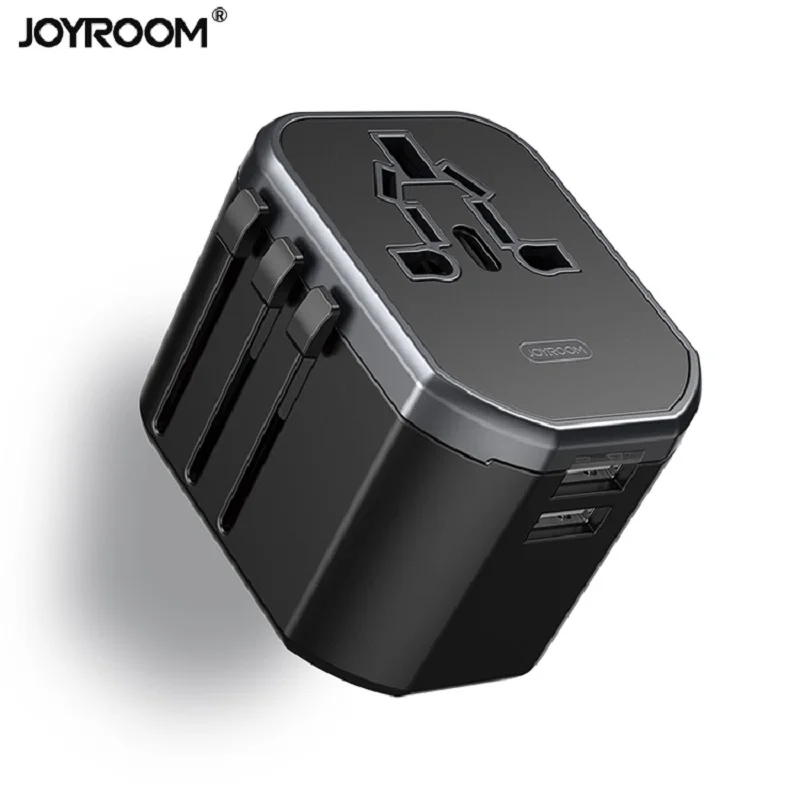 

Joyroom Charger Adapter, Universal World Travel Charger Adapter with Worldwide Multi Plug 2 USB Adaptors