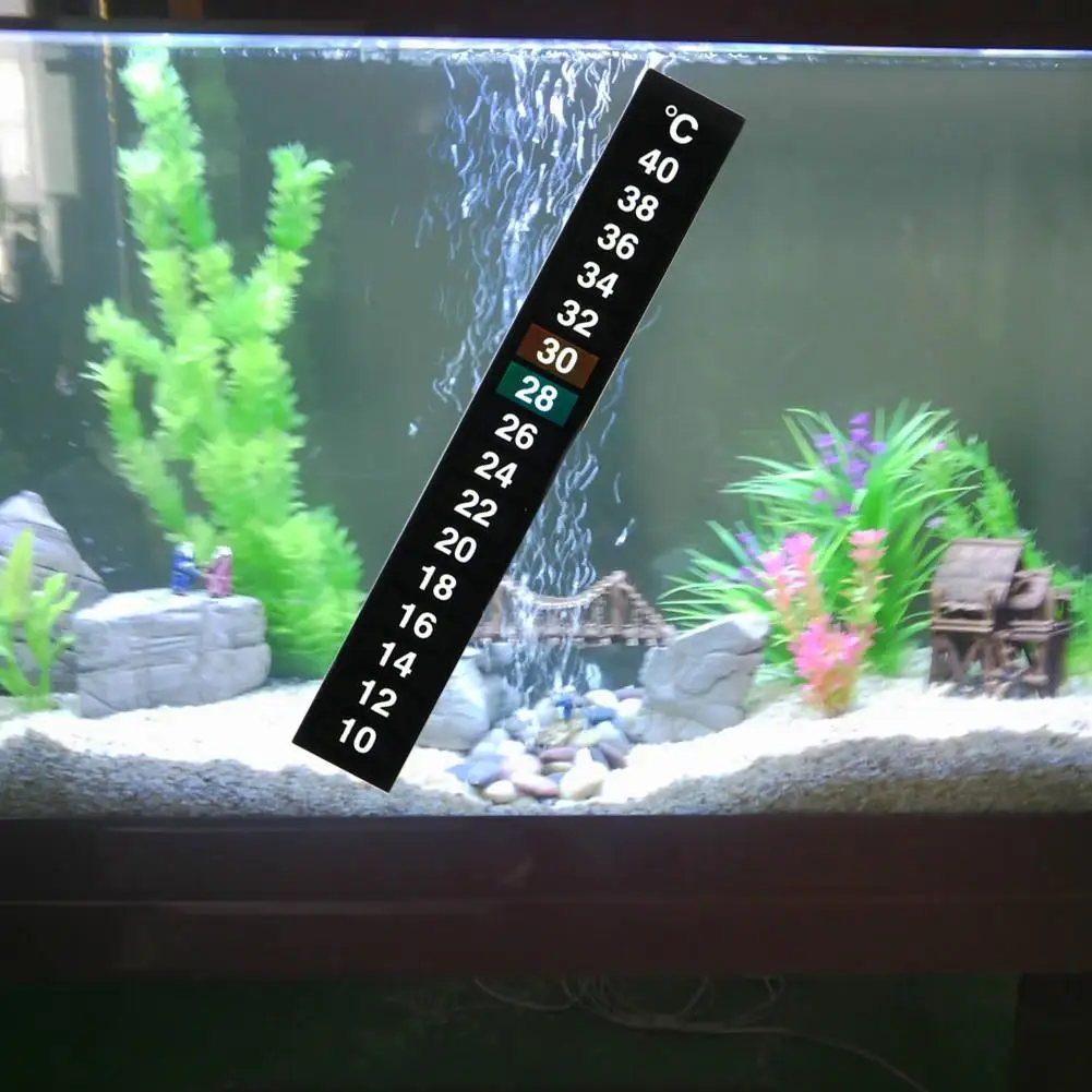 

1Pcs Aquarium Fish Tank Dual Scale Liquid Thermometer Temperature Sticker Stick-on Fahrenheit Digital LCD Adhesive Strip Sticky