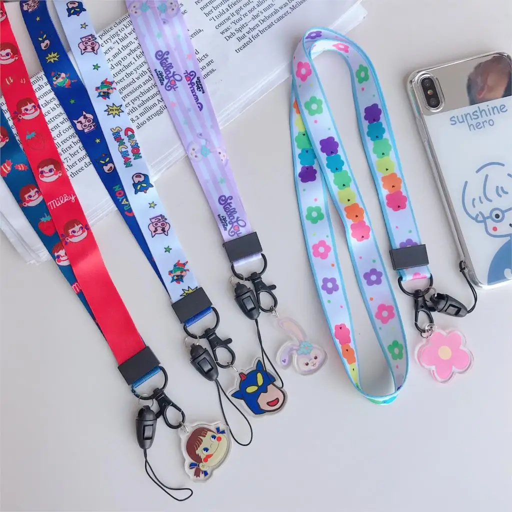 

Duffy Bear Crayon Shinchan Pikachus Flowers Pattern For Camera Mobile Phone Lanyard Neck/Wrist Strap Keys Chain